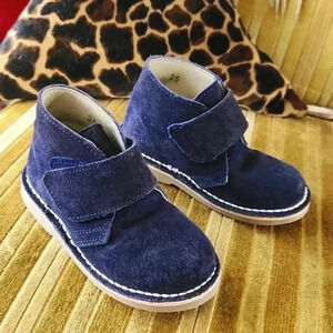 Maria Catalan little boy Suede Navy Blue Boots sz 8.5